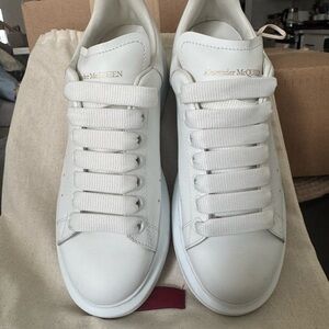 Alexander McQueen Classic White Lace-Up Sneakers